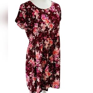 ❤️2/ $22 Old Navy Pink and Orange Dolman Sleeve Sundress Size XL